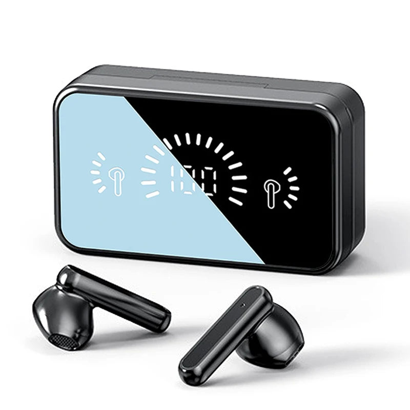 GREATWALL TWS Wireless Bluetooth Earphones LED Digital Display Headsets HiFi Headphones HD Stereo Sports Gaming Touch Earbuds