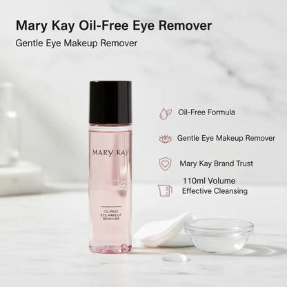 Mary Kay Makeup Remover Oil-Free Gentle for Eyes - Sensitive Skin Cleanser, Removes Residue, Non-Irritating Liquid 3.75 fl oz (110 mL)