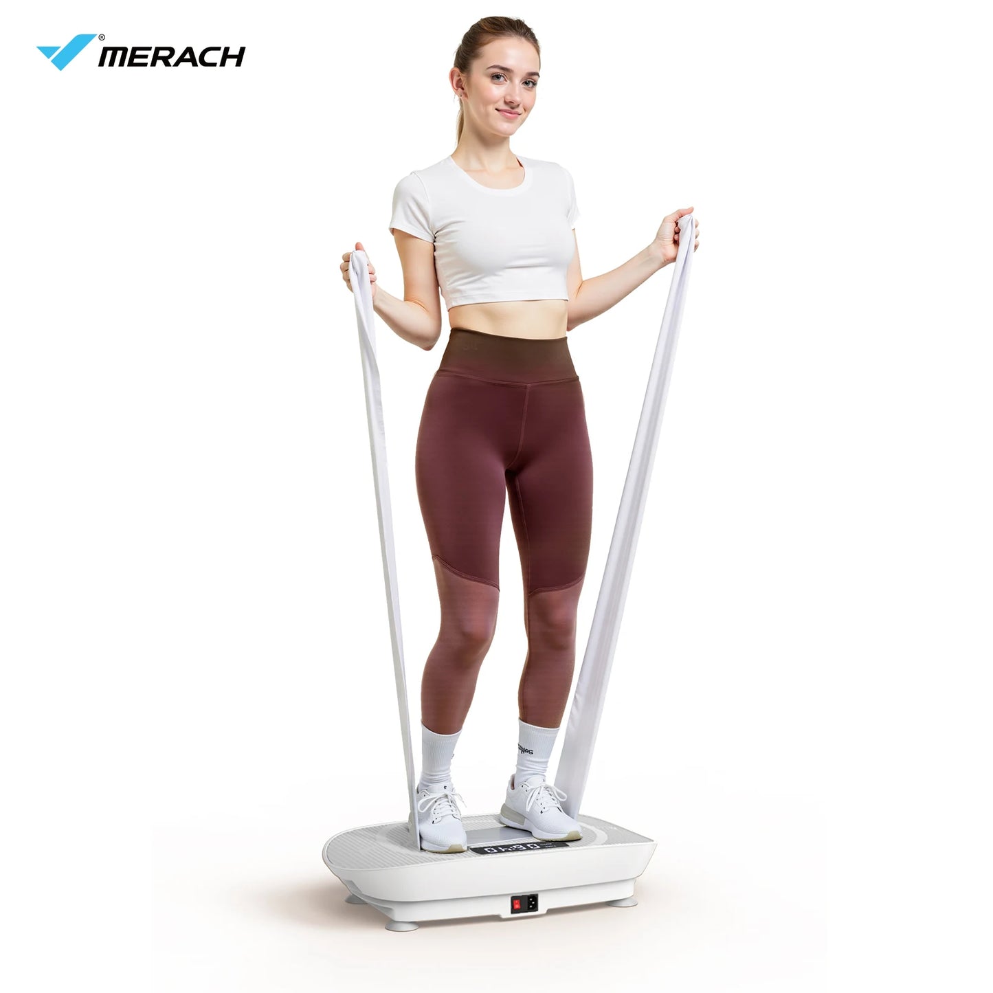MERACH Vibration Plate Exercise Machine Whole Body Workout Power Vibrate Fitness Platform Vibration Plate Weight Loss & Shaping