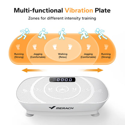 MERACH Vibration Plate Exercise Machine Whole Body Workout Power Vibrate Fitness Platform Vibration Plate Weight Loss & Shaping