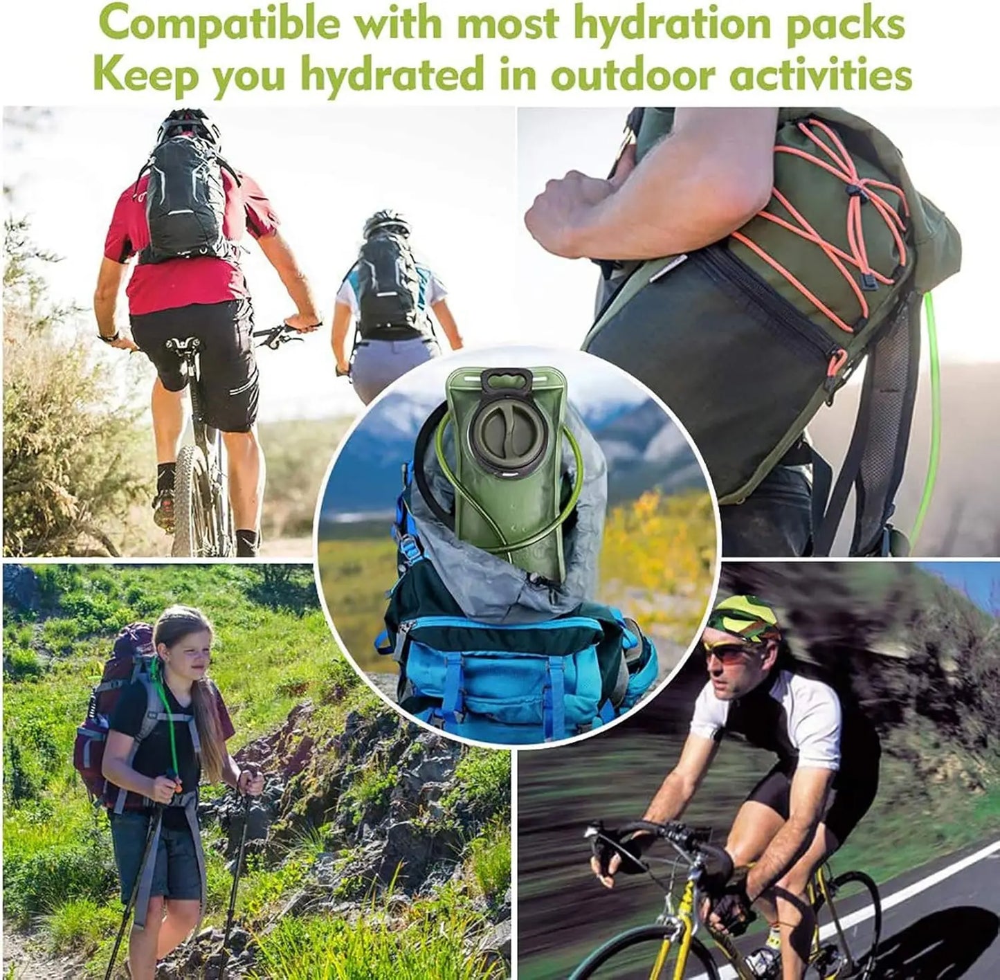 2L Hydration Bladder – Leakproof Water Reservoir for Hiking Backpack