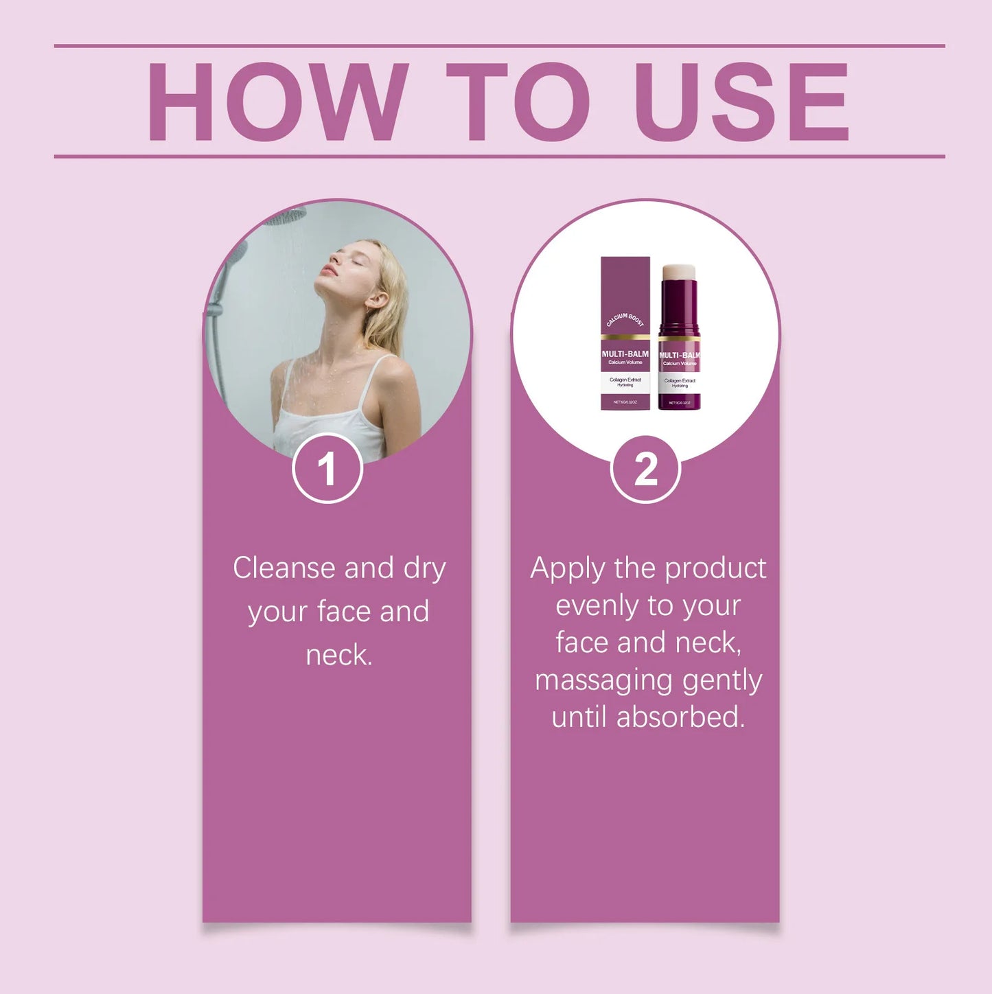 Anti-Aging Calcium Multi Balm Hydrating Firming Volume Soothing Dryness Repair Brighten Skin Tone Deep Moisturizing Cream Stick