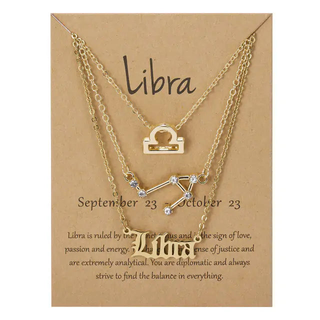 Zodiac Sign Pendant Necklace