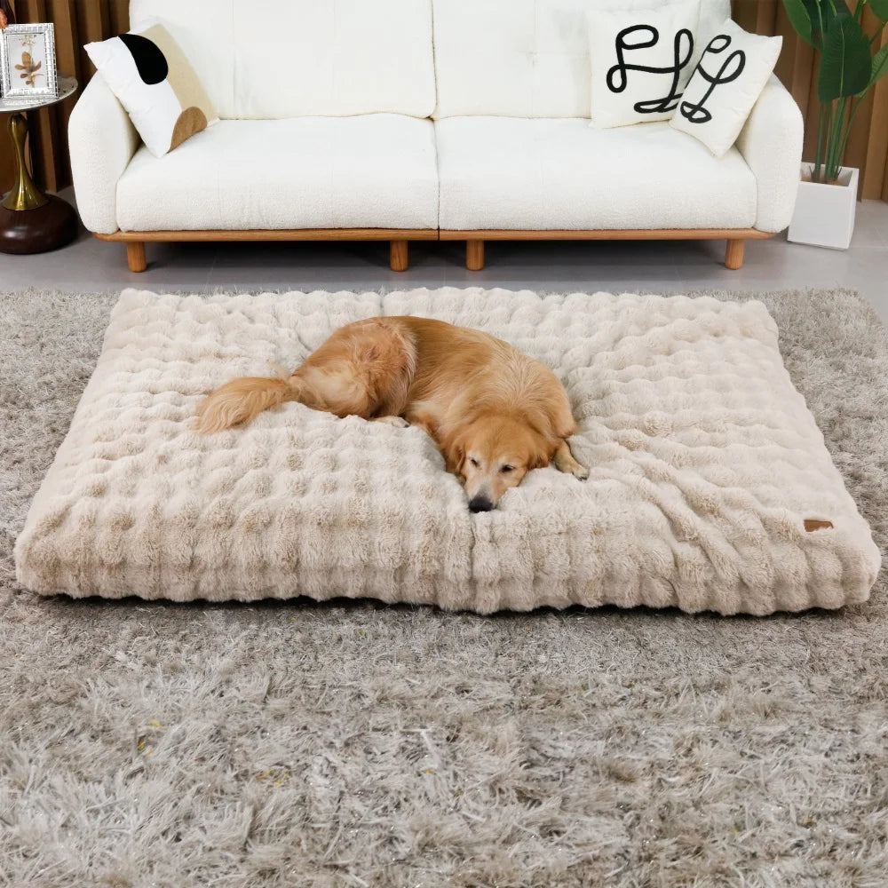 Ultra Plush Dog Bed Soft Pet Cushion Large Dog Crate Puppy Mattress Washable Mat