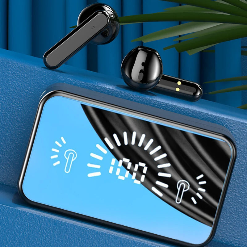 GREATWALL TWS Wireless Bluetooth Earphones LED Digital Display Headsets HiFi Headphones HD Stereo Sports Gaming Touch Earbuds