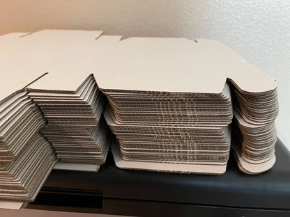 50pcs Corrugated Paper Gift Boxes, 6x4x2 Inch Sturdy Cardboard Packaging,White Small Shipping Boxes for Crafting Gift Mailing