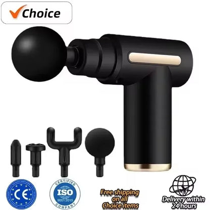 Mini USB Massage Gun – Portable Fascia Relaxer for Neck, Shoulders, and Back, Quiet Muscle Relief for Home and Travel