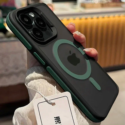 New Bicolor Matte Frosted Magnetic Phone Case For iPhone 17 16 15 14 Plus Pro Max Translucent Shockproof Hard Cover