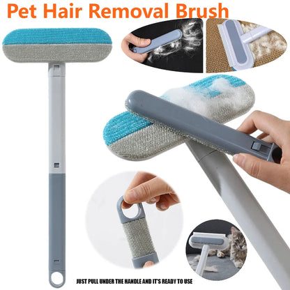 3-in-1 Pet Hair Remover Brush – Long Handle Fur & Window Cleaning Tool