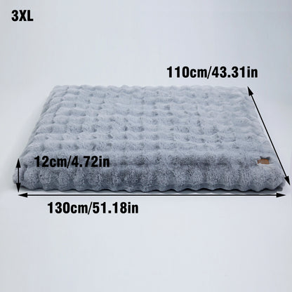 Fluffy Dog Crate Bed for Extra Large Dogs, Plush Faux Fur Crate Pad, Calming Anti Anxiety Dog Bed, Washable Soft Warm Crate
