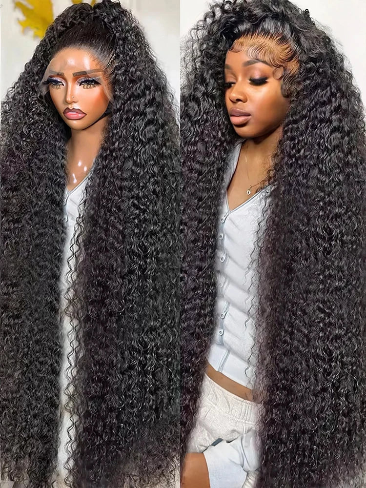 250% Density Water Curly Human Hair Wig – HD Lace Frontal (360/13x4/13x6)
