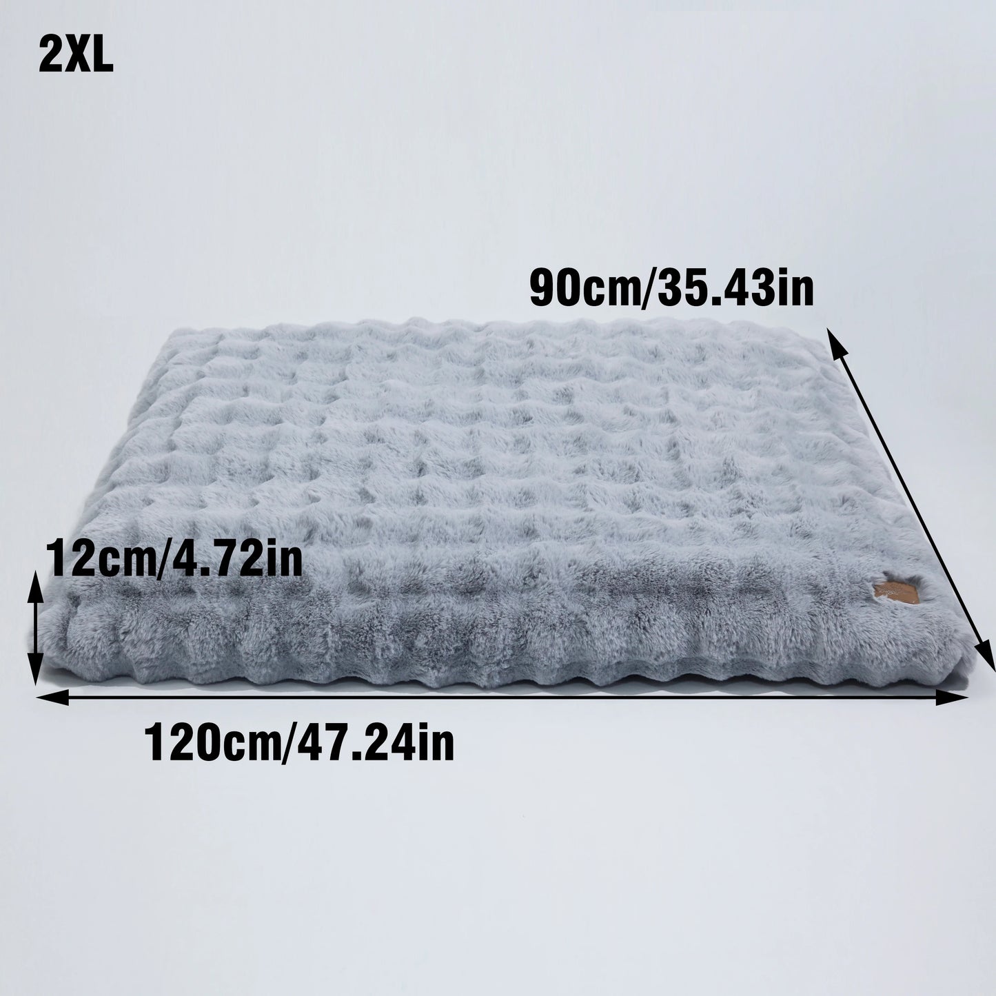 Fluffy Dog Crate Bed for Extra Large Dogs, Plush Faux Fur Crate Pad, Calming Anti Anxiety Dog Bed, Washable Soft Warm Crate