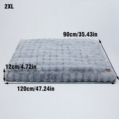 Fluffy Dog Crate Bed for Extra Large Dogs, Plush Faux Fur Crate Pad, Calming Anti Anxiety Dog Bed, Washable Soft Warm Crate