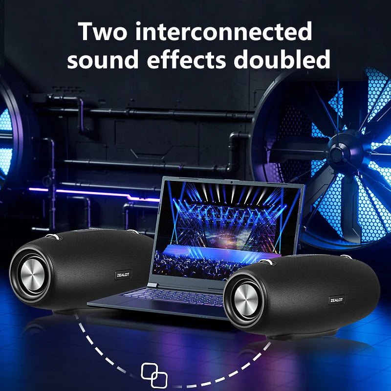 Zealot S67 Wireless Speaker – Waterproof Outdoor Bluetooth Speaker with Deep Bass & 40H Playtime