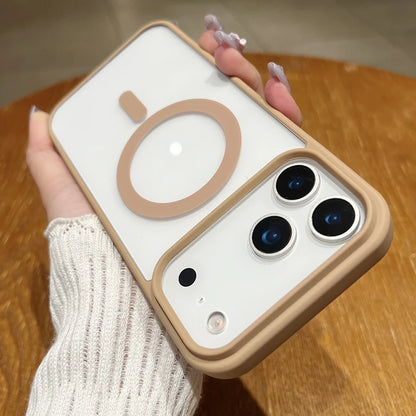 New 17 pro max Clear Magnetic Phone Case for iPhone 17 Air 17 pro max Magsafe Candy Color Transparent Protector Back Cover