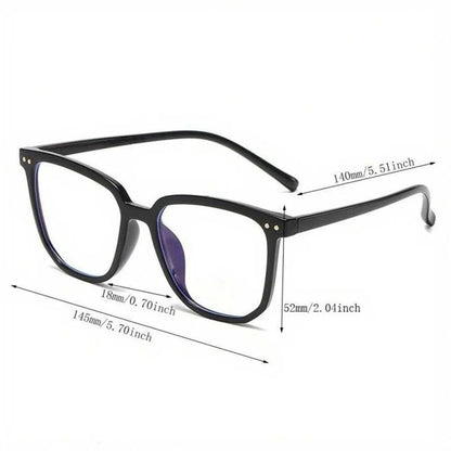 Fashion Black Frame Glasses Square Anti-blue Light Glasses Lightweight H