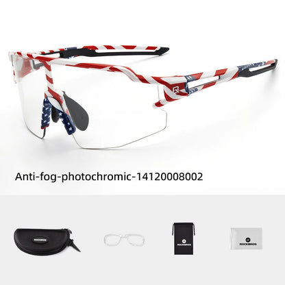 ROCKBROS Cycling Glasses Photochromic Eye Protecting Glasses Glasses Eyewear Goggles Windproof Bicycle Outdoor Sports Sunglasses