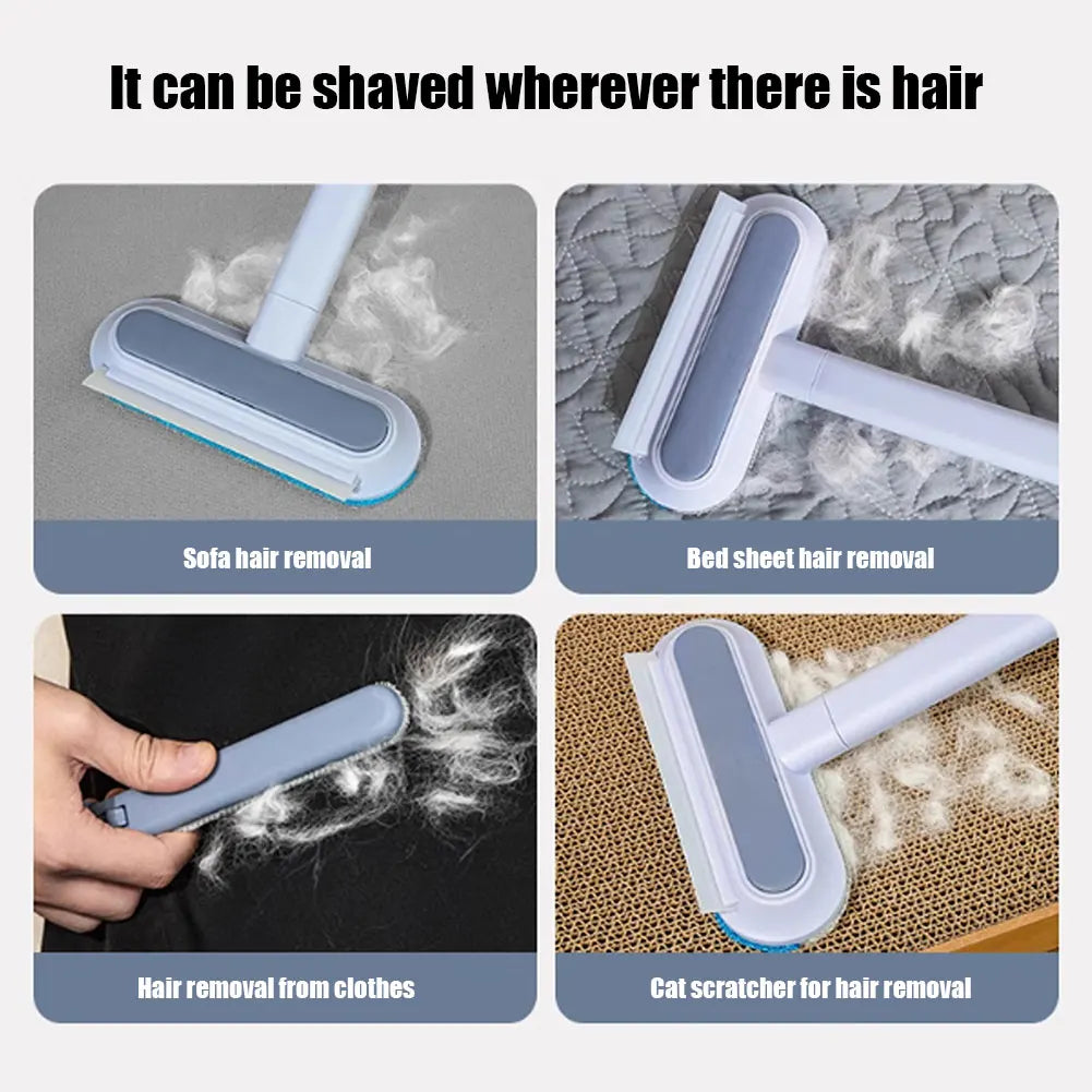 3-in-1 Pet Hair Remover Brush – Long Handle Fur & Window Cleaning Tool