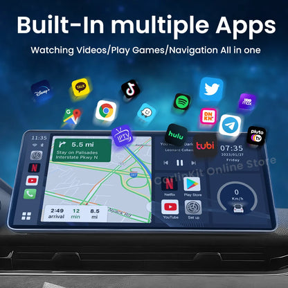 Carlinkit Android 13 Tv Box LED 8+128GB CarPlay Wireless Android Auto Wireless Adapter Support Youtube Netfilx IPTV Spotify GPS