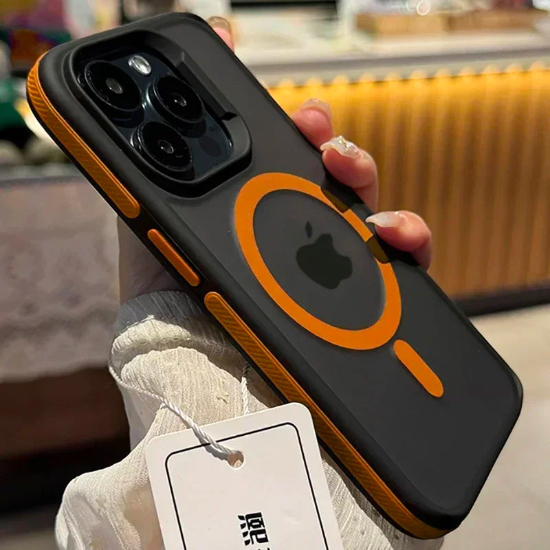 New Bicolor Matte Frosted Magnetic Phone Case For iPhone 17 16 15 14 Plus Pro Max Translucent Shockproof Hard Cover