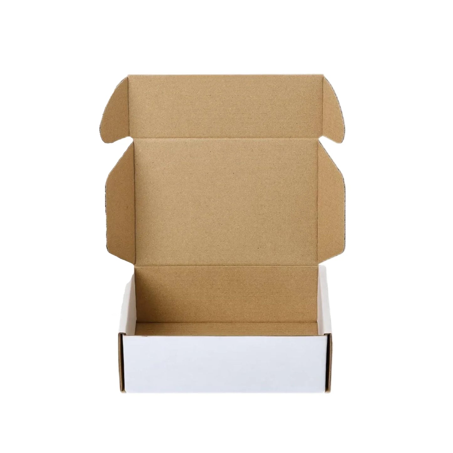 50pcs Corrugated Paper Gift Boxes, 6x4x2 Inch Sturdy Cardboard Packaging,White Small Shipping Boxes for Crafting Gift Mailing