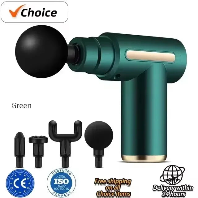 Mini USB Massage Gun – Portable Fascia Relaxer for Neck, Shoulders, and Back, Quiet Muscle Relief for Home and Travel