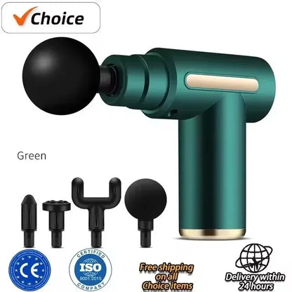 Mini USB Massage Gun – Portable Fascia Relaxer for Neck, Shoulders, and Back, Quiet Muscle Relief for Home and Travel