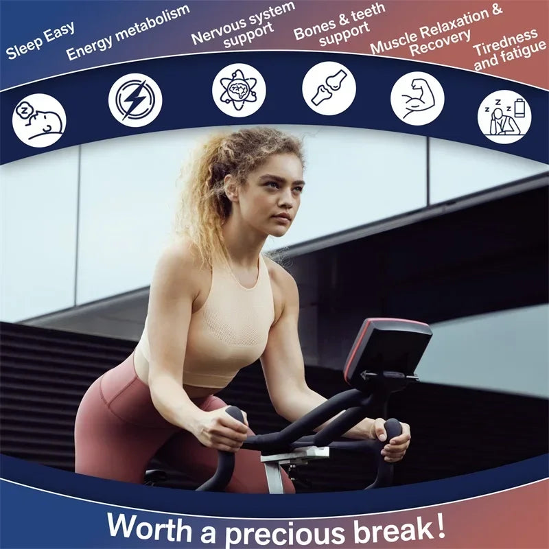 Magnesium Complex - Bone & Heart Health Supplement, Glycine, Citrate, Malate, Aspartate, Gluconate, Ascorbate, Taurine - 120pcs