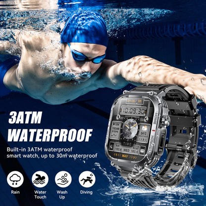 EIGIIS Smart Watch (2024) – 3ATM Waterproof Fitness Tracker with Compass & LED Light
