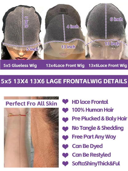 250% Density Body Wave Human Hair Wig – HD Lace Frontal