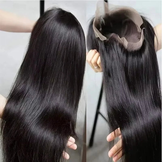 Brazilian Bone Straight Human Hair Wig – HD Lace Frontal (Glueless 4x4/13x4/13x6)