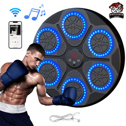 New Music Boxing Machine Smart Bluetooth Wall Mounted Music Boxing Trainer Gym Home Electronic Boxing Target Punching Equipment