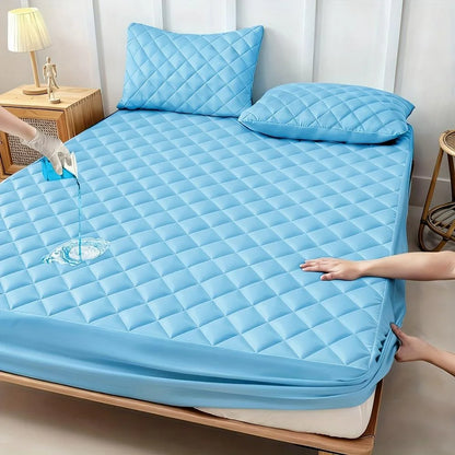 1pc Soft And Comfortable 100% Waterproof Mattress Protector, All-Season Cooling Breathable Noiseless Mattress Pad Cover, Thicken