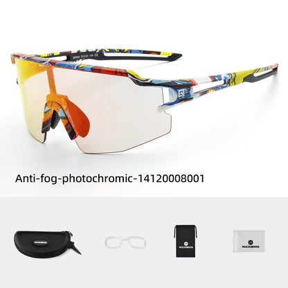 ROCKBROS Cycling Glasses Photochromic Eye Protecting Glasses Glasses Eyewear Goggles Windproof Bicycle Outdoor Sports Sunglasses