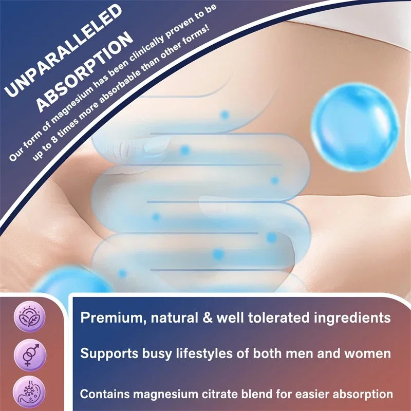 Magnesium Complex - Bone & Heart Health Supplement, Glycine, Citrate, Malate, Aspartate, Gluconate, Ascorbate, Taurine - 120pcs