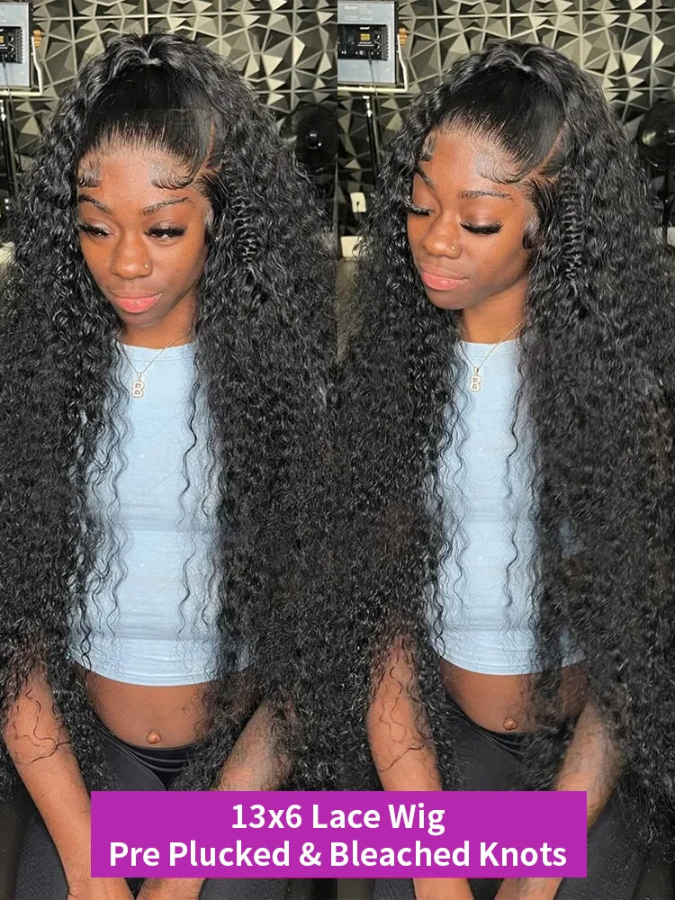 250% Density Water Curly Human Hair Wig – HD Lace Frontal (360/13x4/13x6)