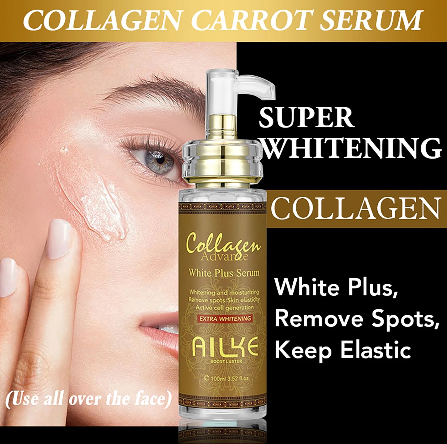 AILKE Collagen 5 in 1 Skin Care Kit, Restore Skin Elasticity, Smooth Skin, Brighten, Even Skin Tone, For Face And Body Use Set