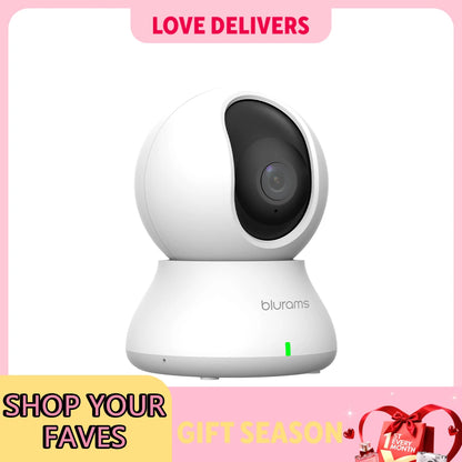 2.4＆5G WiFi Indoor Camera, 2K, 360° PTZ Pet Dog IP CCTV Camera with Phone App, 2-Way Talk, Night Vision, for Home Securi
