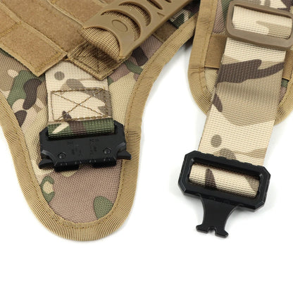 Military Large Dog Harness Collar Leash Bags Patches Set Pet Malinois Training Vests Tactical Dogs Harnesses Accessories