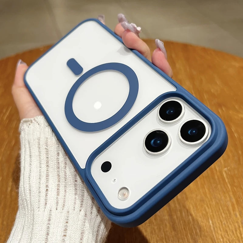 New 17 pro max Clear Magnetic Phone Case for iPhone 17 Air 17 pro max Magsafe Candy Color Transparent Protector Back Cover