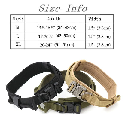 Large Dog Harness Collar Leash Set Military Dog Harnesses Pet Tactical Vest Training German Shepherd For Medium Large Dogs