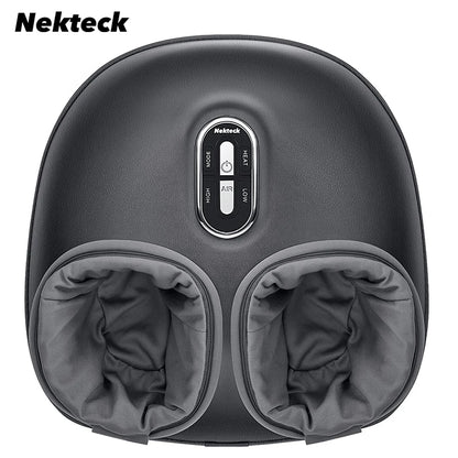 Nekteck Foot Massager Heating Therapy Air Compression Shiatsu Knead Roller Muscle Relaxation Electric Foot Massage Machine