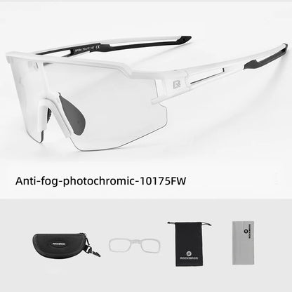 ROCKBROS Cycling Glasses Photochromic Eye Protecting Glasses Glasses Eyewear Goggles Windproof Bicycle Outdoor Sports Sunglasses