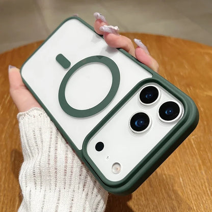 New 17 pro max Clear Magnetic Phone Case for iPhone 17 Air 17 pro max Magsafe Candy Color Transparent Protector Back Cover