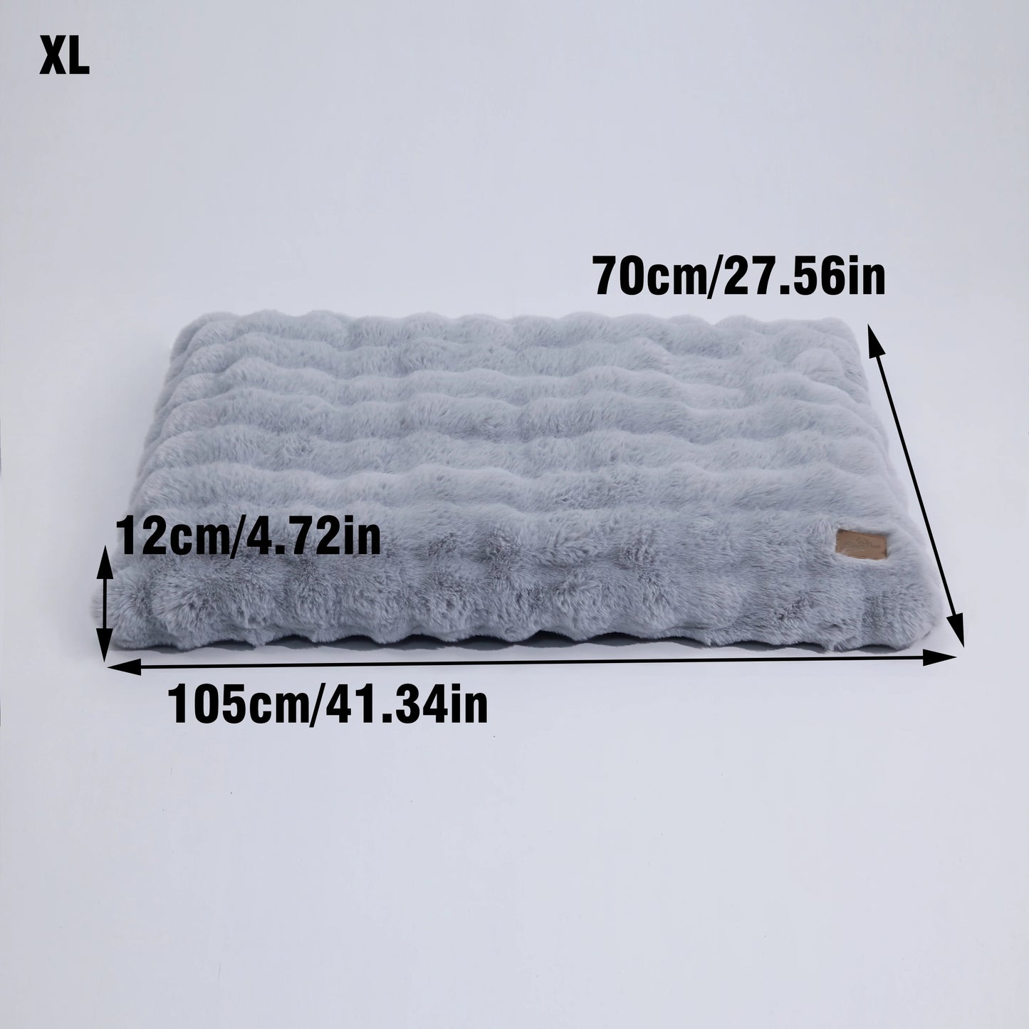 Fluffy Dog Crate Bed for Extra Large Dogs, Plush Faux Fur Crate Pad, Calming Anti Anxiety Dog Bed, Washable Soft Warm Crate