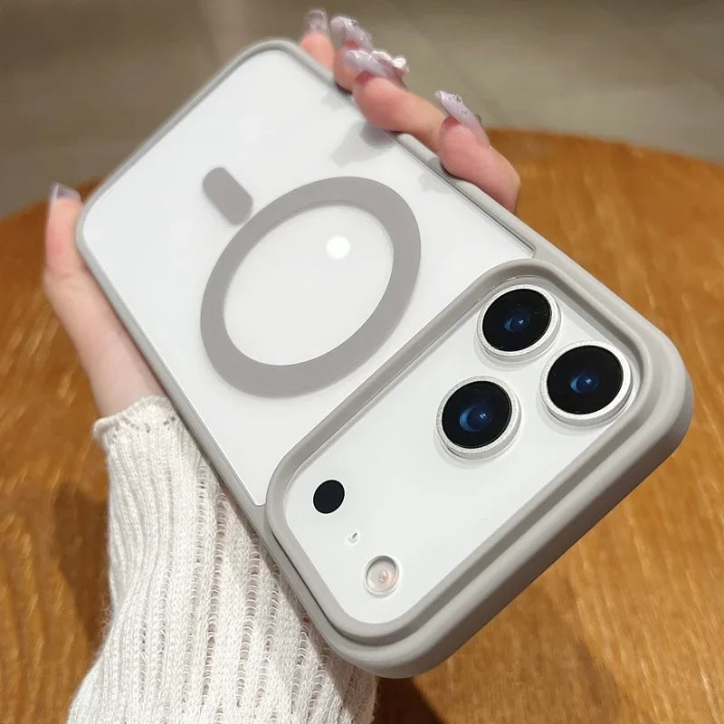 New 17 pro max Clear Magnetic Phone Case for iPhone 17 Air 17 pro max Magsafe Candy Color Transparent Protector Back Cover