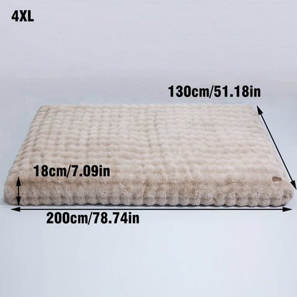 Fluffy Dog Crate Bed for Extra Large Dogs, Plush Faux Fur Crate Pad, Calming Anti Anxiety Dog Bed, Washable Soft Warm Crate