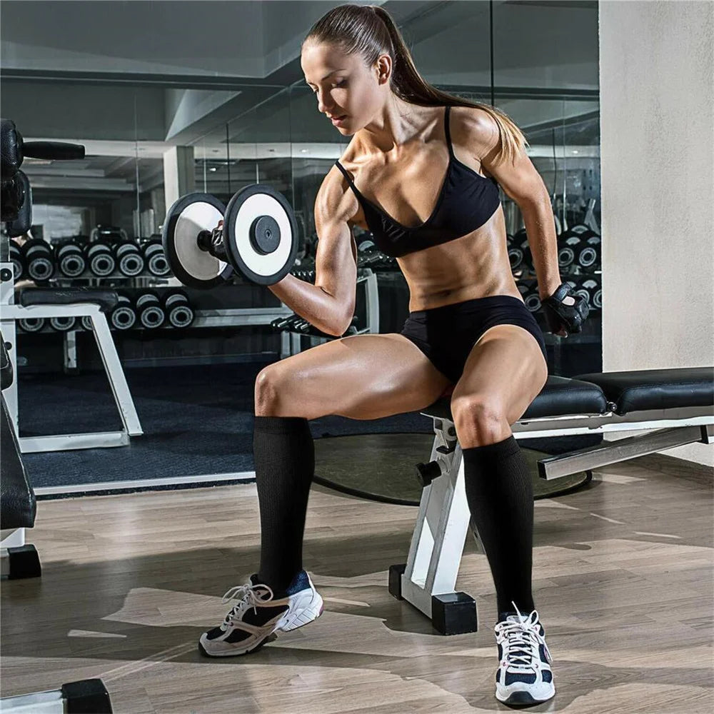 4 Pair Compression Stockings Men Women Socks Fit Pregnancy Edema Varicose Veins Hiking Running Flight Marathon Sports Socks