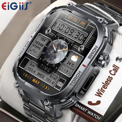 EIGIIS Smart Watch (2024) – 3ATM Waterproof Fitness Tracker with Compass & LED Light