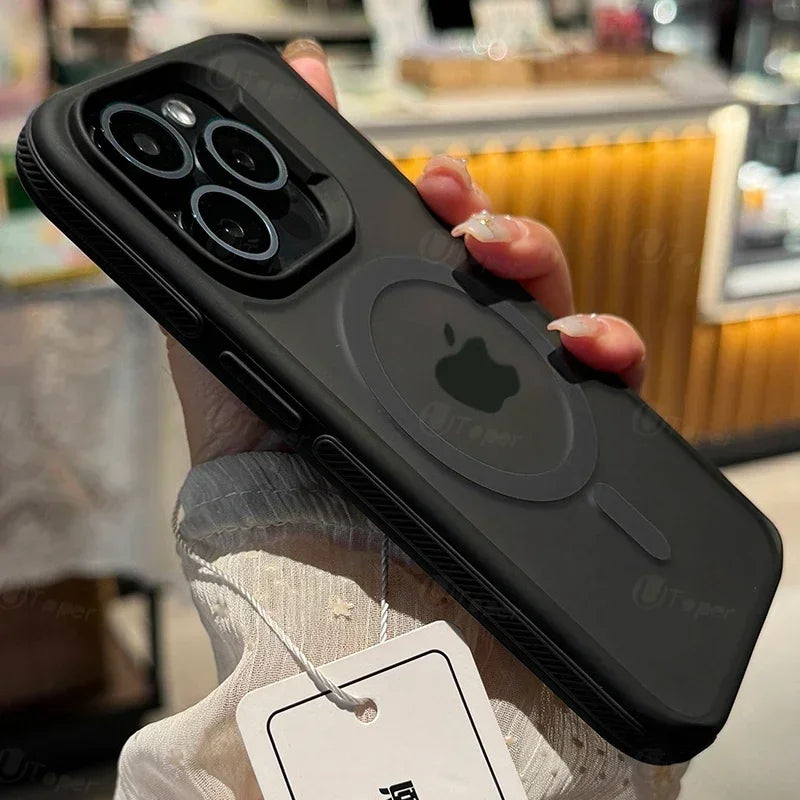 New Bicolor Matte Frosted Magnetic Phone Case For iPhone 17 16 15 14 Plus Pro Max Translucent Shockproof Hard Cover